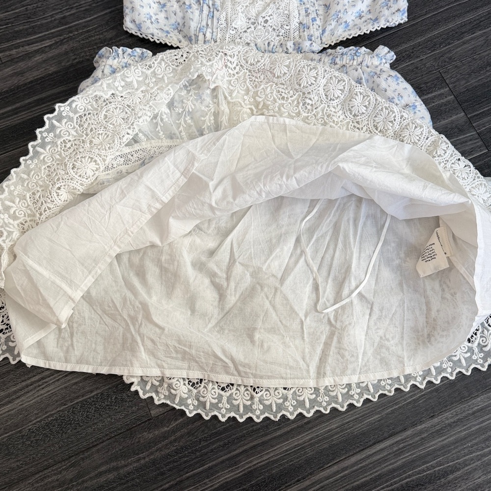 LoveShackFancy Kesia Lace Cutout Mini Dress - Picture 9 of 14